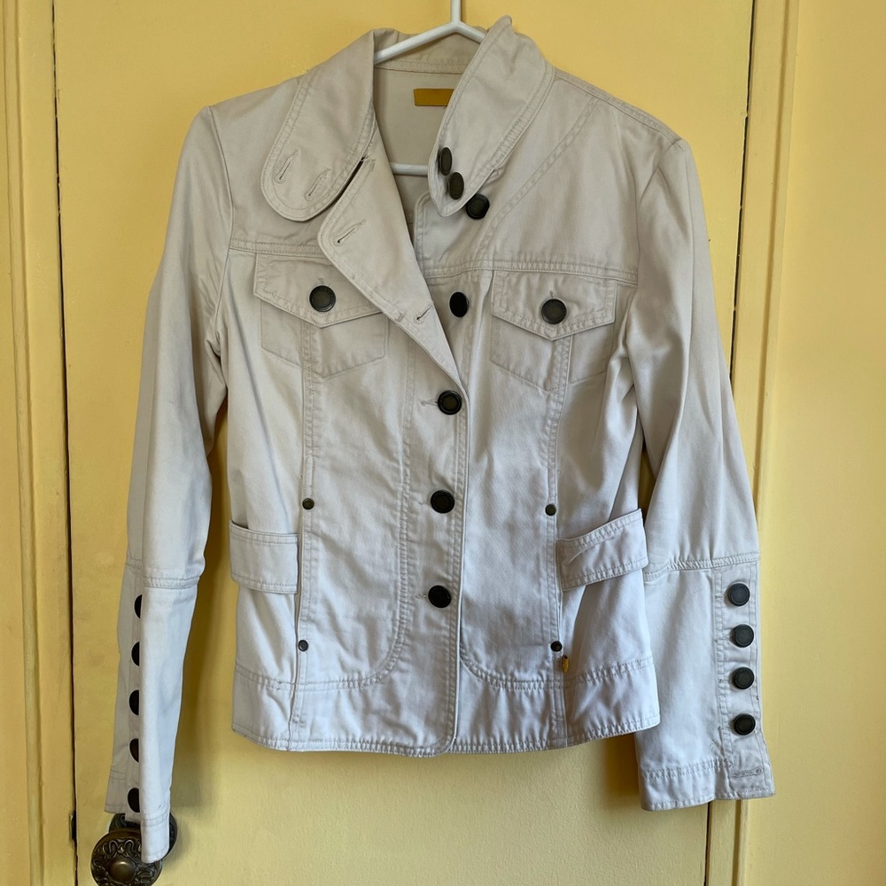 Twill Twenty Two ivory twill utility jacket blazer casual cool - Picture 2 of 11